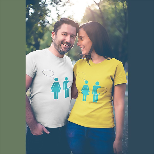 Imagem 1 de 2 de Camiseta Homem, Mulher