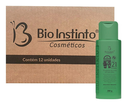 12 Gel Detonador Com 21 Ervas 200g Bio Instinto