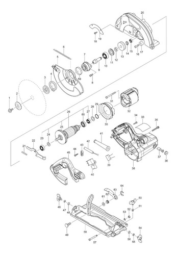 Armadura P/ Sierra Circular Makita M5802 (510202-5)