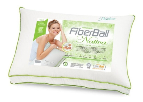 Almohada nativa FiberBall de fibra siliconda c/faja 70x40cm
