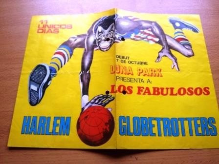 Programa  Luna Park Harlem Globetrotters  14x20cm  4 Paginas