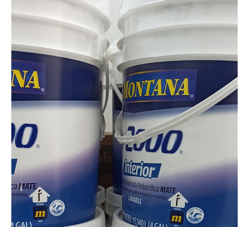 Pinturas Montana Av-2000 Interior Mate Blanco Cuñete (4 Gal)