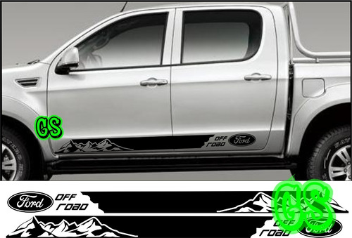 Sticker Adhesivo Lateral Camioneta Ford Montaña Off Road