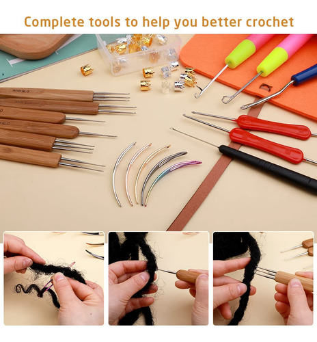 Para Aguja De Ganchillo Dreadlock Para Trenzar El Cabello