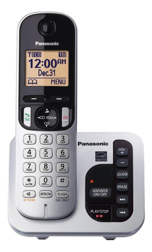 Teléfono Panasonic KX-TGC220 inalámbrico - color plateado