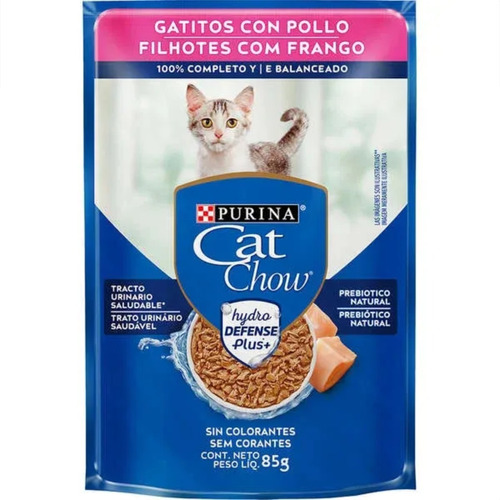 Cat Chow Ração Úmida Nestlé Para Gatos Filhotes Sabor Frango