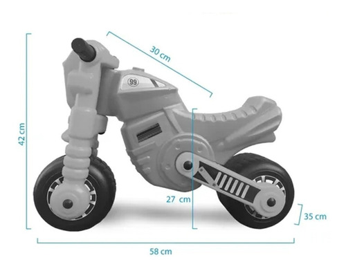 Imagen 5 de 8 de Moto Andarin Pata Pata Xr Pvc Alto Impacto Motito Infantil