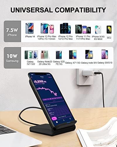 Cargador Inalámbrico Rápido De 10 W, Soporte De Carga Compat