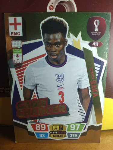 Adrenalyn Qatar 2022 Panini Bukayo Saka Game Changer 