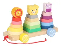 Comprar Pilas De Aros Animalitos De Madera