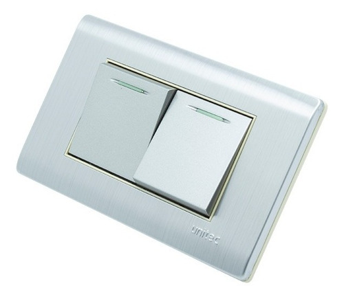 Interruptor Doble Conmutable Acero Inoxidable Switches Lujo