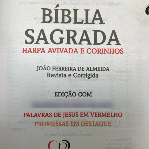 Bíblia Sagrada Letra Jumbo Com Harpa E Corinhos Índice Lateral Capa Leão Rei