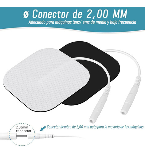 Electrodos Fisioterapia 5x5 Cm Tens-ems-if-russ Blanco