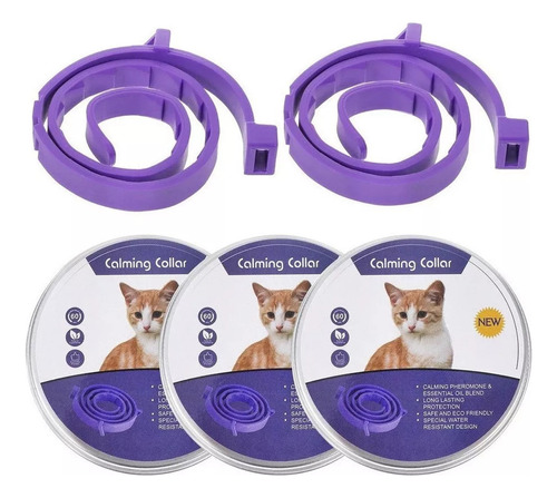 Collar Relajante Ajustable De 5 Piezas Para Gatos, Collar Re