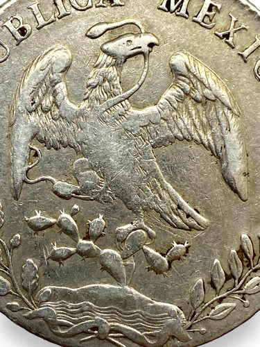 Auténtica Moneda De Plata 8 Reales Chihuahua Ca Mm 1887 (Usado)