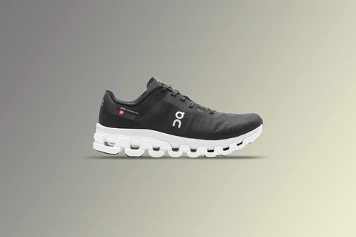 Zapatillas On Cloudflow 4 Black White Hombre Running - Paseo