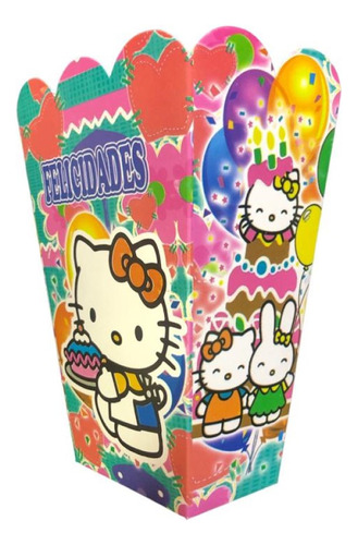 Cajas Palomeras Dulceros 10pz Kitty Fiesta Recuerdo