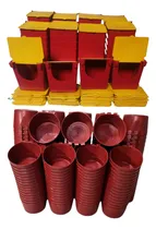 Comprar 50 Bebederos Medio Litro + 50 Comederos Con Tapa Para Gallos