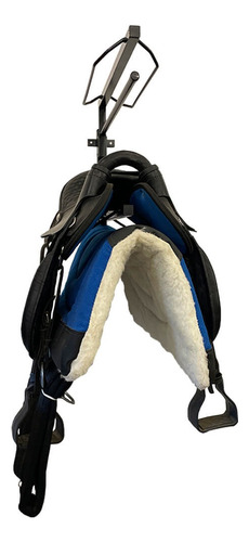 Suporte Para Selas E Mantas De Cavalo - Duplo De Parede Cor Preto