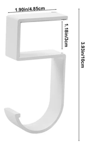 Gancho Sencillo Para Accesorios Escritorio Mesa Apertura 3cm Blanco