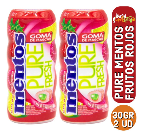 Chicle Mentos Pure Berry - Lima 30gr