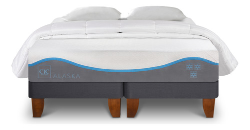 Cama Europea Alaska King + Almohadas + Plumón