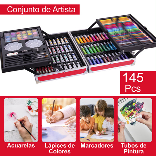 Set De Arte Hello Kitty Marcadores Colores