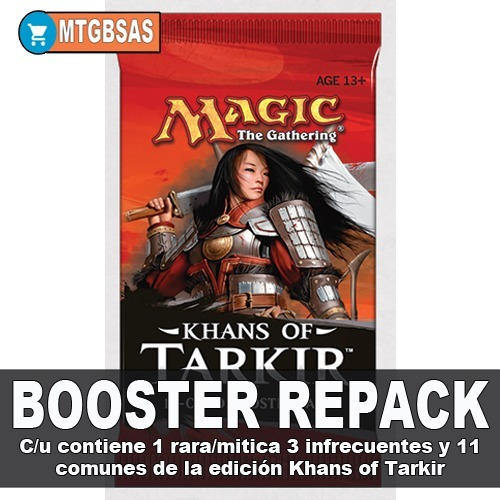Booster Repack Mtg Bsas De Khans Of Tarkir ! 15 Cartas Magic
