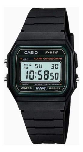 Reloj De Pulsera Casio Collection F-91w Con Luz Nocturna