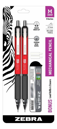 Portaminas 0.7mm Zebra Pen M 350 Point Crimson Red Barrel Re