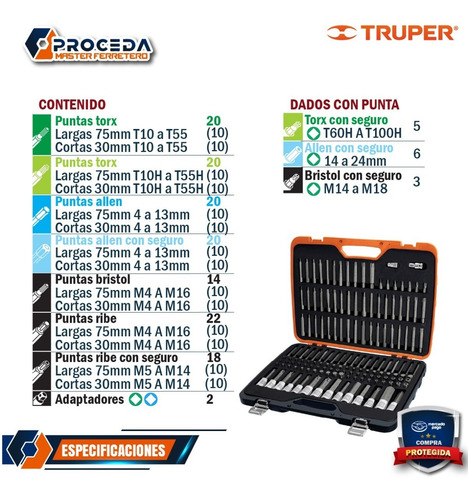 Juego De Puntas Y Dados Con Punta 150 Pz