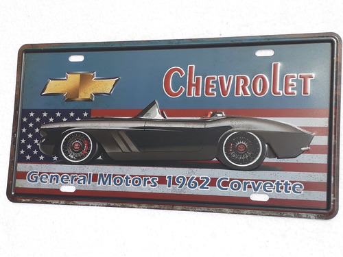 Imagen 5 de 7 de Combo 2 Chapas Matricula Autos Retro Decoracion A Eleccion