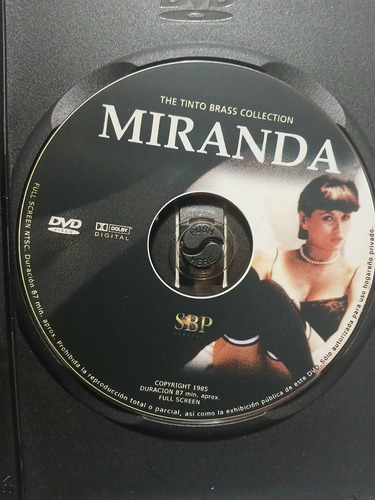 Dvd Miranda. Tinto Brass. Erótica. Original. (Usado)