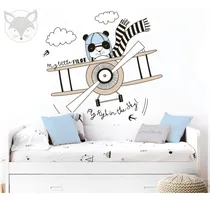 Comprar Vinilos Decorativos Infantil Avion Estrellas Nubes Nombre 1