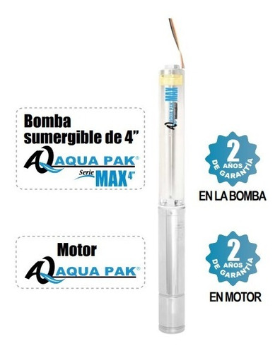 Bomba Sumergible Aquapak 2 Hp Trifásica 220v Desc. 1.25 PuLG