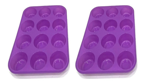 Pack X2 Molde De Silicona P/12 Muffins Cupcake Horno/freezer