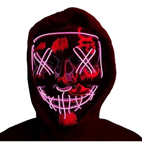 Mascara Luz Led La Purga Halloween The Purge Colores