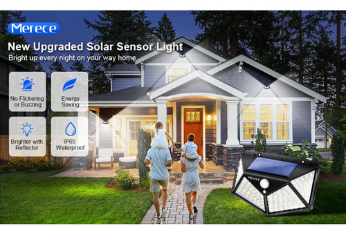 Luz De Seguridad Para El Hogar Al Aire Libre Con Sensor Sola