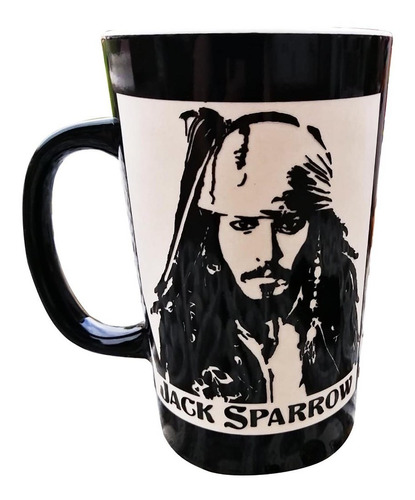 Taza Grabada Inspirada Jack Sparrow Piratas Del Caribe 15oz