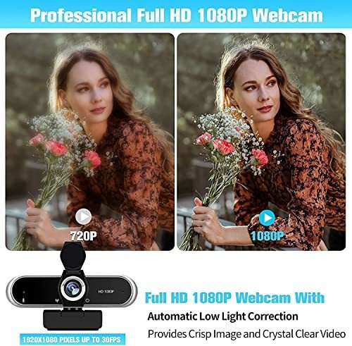 Camara Microfono Hd 1080p Soporte Tripode Cubierta Usb