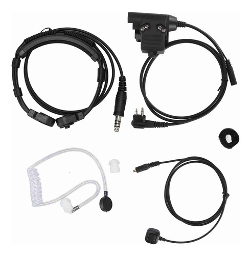 Auriculares Throat Mic, 7.1 Mm, Conector Finger Ptt, Portáti