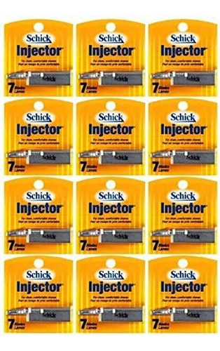 Cuchillas Schick Inyector - 1 Docena De 7 Unidades Cajas = 8