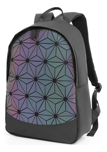 Mochila De Dama Diseño Geometrico 3d Luminoso Gran Calidad