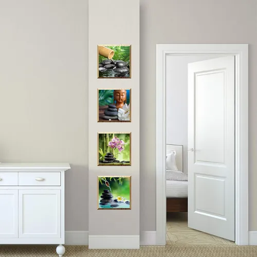 Juego De 4 Pegatinas De Vinilo 3d Removibles Pared, Dis...
