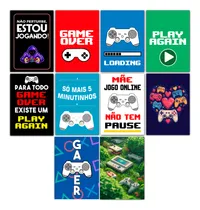 Comprar Kit 10 Quadros Game Gamer Retro Video Games Jogos Nerd 14x20