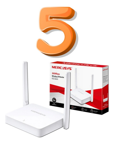 Kit 5 Router Inalambrico Mercusys Mw302r Wisp Multimodo 300