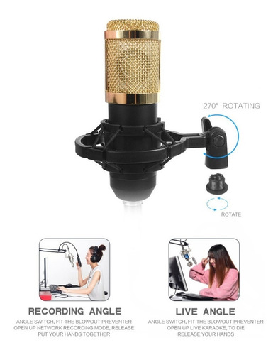 Imagen 10 de 10 de Shock Mount Standard Para Microfono Condenser Plastico