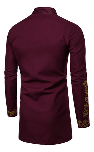 Jersey Largo Africano Para Hombre, Bata De Vestir, Camisas A