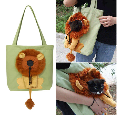Cat Carriers Travel Transport Bag Tote Pet Verde Pequeño