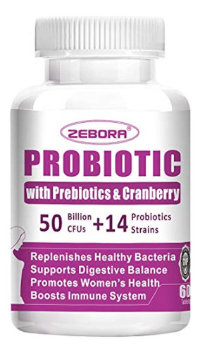Probioticos Para Mujeres 50 Mil Millones De Cfu, 14 Cepas, A